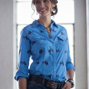 Barnfly Bucking Horse Blue M1027h